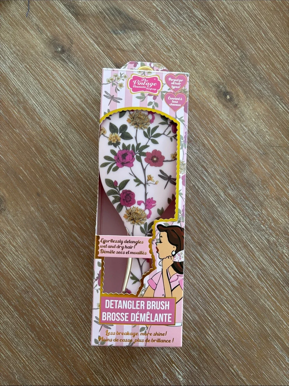 New Sealed The Vintage Floral Detangler Brush - Pink Floral